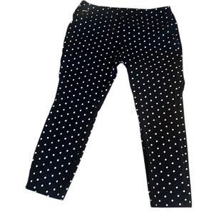 The Limited ladies pull on pants 16 waist, black and white polkadot exc cond